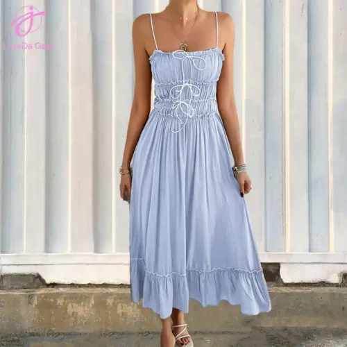 Knotty Strappy Midi - light blue