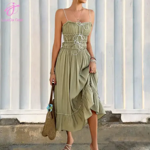 Knotty Strappy midi - sage green