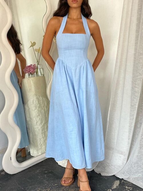 Miaden A-line Dress - Blue