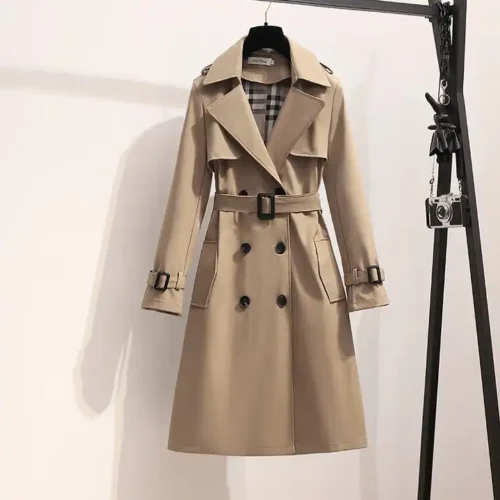 Quality Mid Length British Vintage Trench Coat