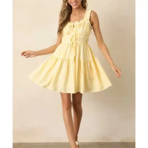 Sun Glory Ruffles Breezy Hollow Out Summer Beach Dress