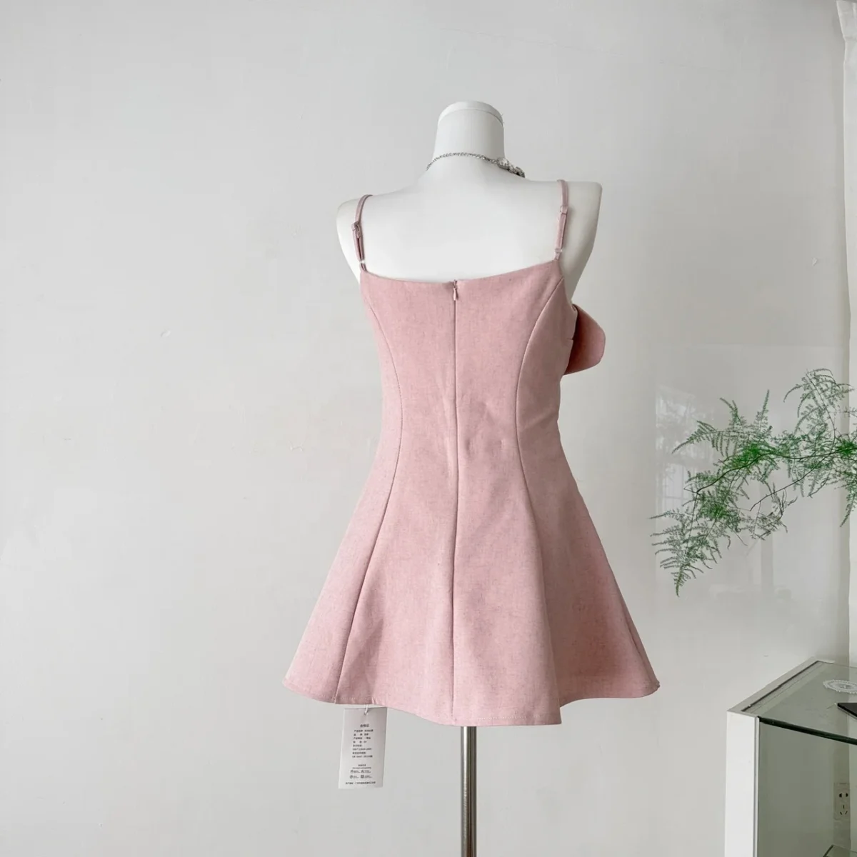 French Style White Flowers Boutique Mini Dress - Image 4