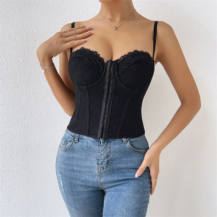 Backless Fishbone Corset Lace Hook Cami Top - Image 8