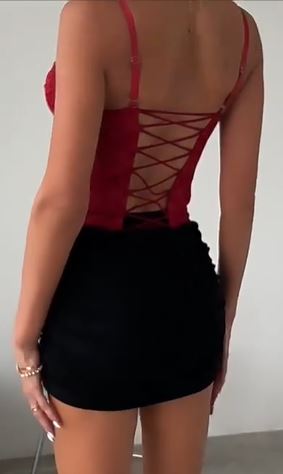 Backless Fishbone Corset Lace Hook Cami Top - Image 6